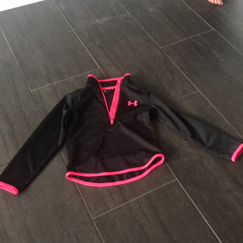 Pink and black under armor light jacket